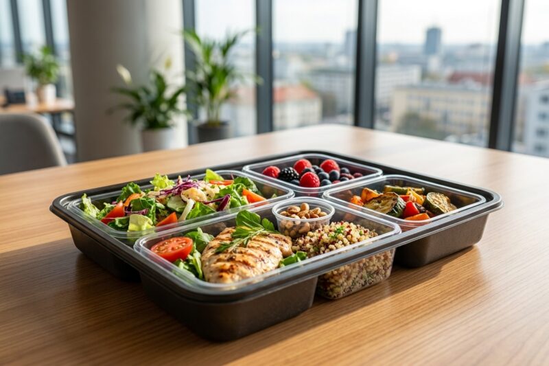 Catering dla firm Dąbrowa Górnicza 2026 – Ranking najlepszych ofert i diet pudełkowych